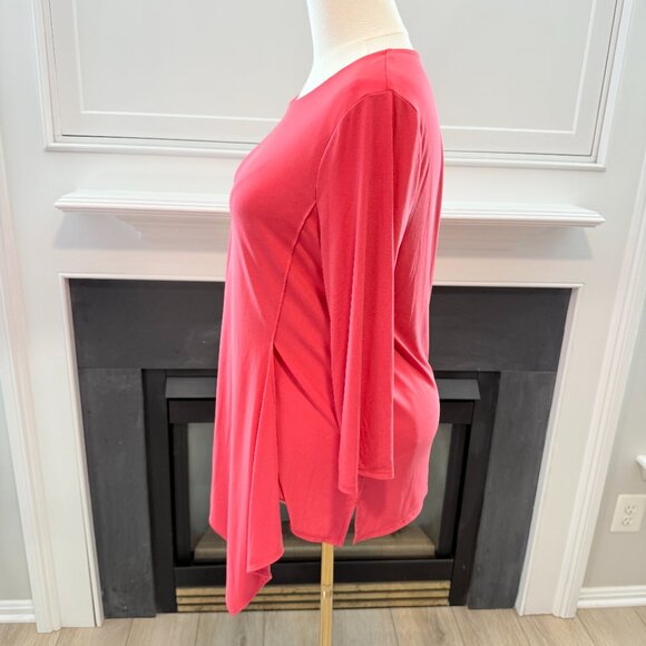 Chicoβs Ultimate Tee π Asymmetrical Hem Top β Coral Pink, Size 1 (M/L) πΈβ¨ - Picture 2 of 12